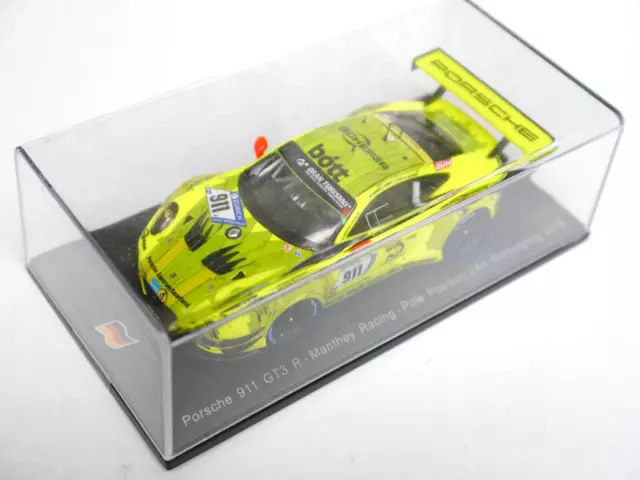 Porsche 911 GT3 R Pole 24H Nürburgring 2018 Manthey #911, Spark in 1:43 Showcase