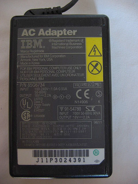 Genuine IBM 85G6734 Laptop Power Adaptor 16V 2.2A