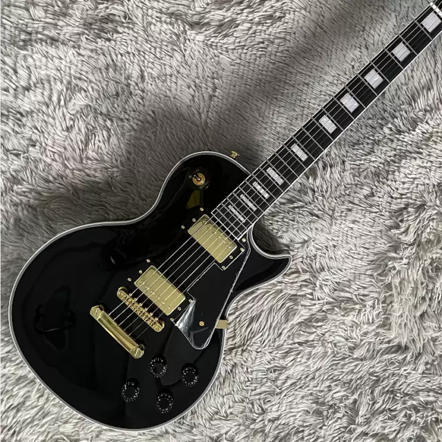 Custom Black Beauty LP Electric Guitar H-H Pickups Gold Hardware Black Fretboard