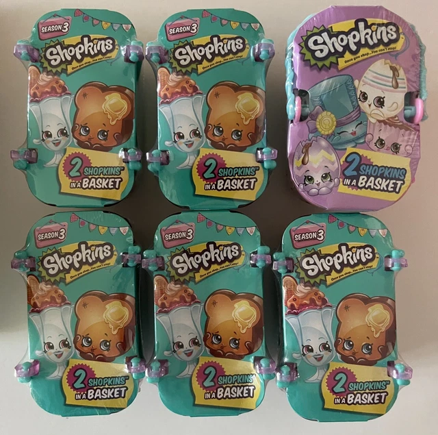 NEW SHOPKINS SEASON 3 Lot of 5 Blind Baskets + 1 additional rare basket