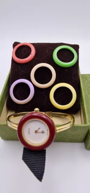 OROLOGIO DONNA GUCCI 11 12 con Sei Lunette Colorate