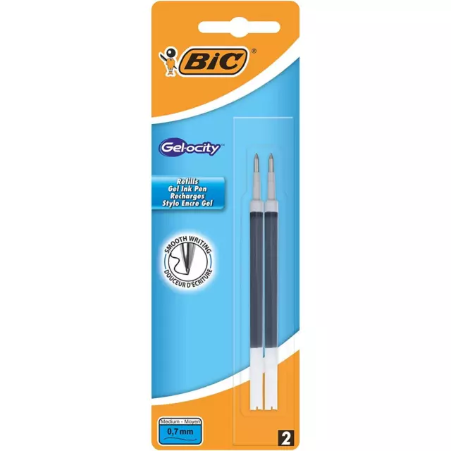 BIC Gelschreiber Minen Strichstärke: 0,5 mm schwarz 2 Minen