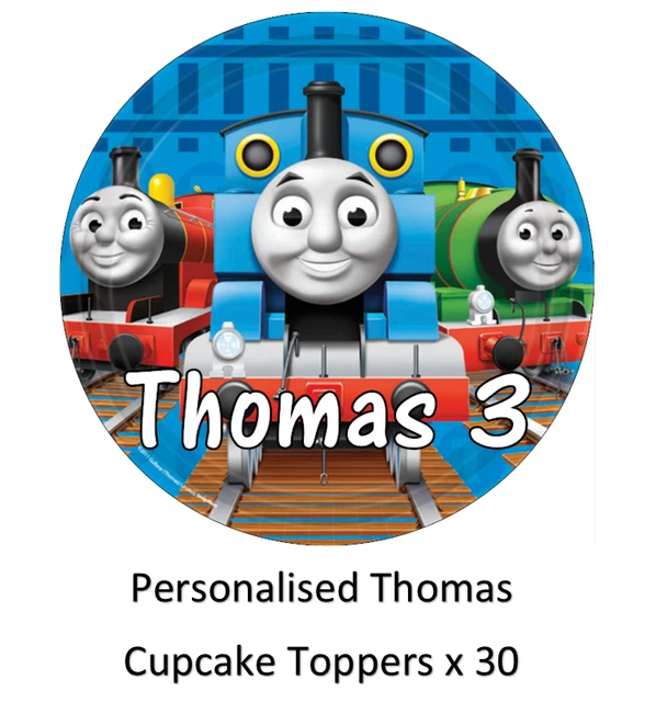 THOMAS THE TANK Engine Personalised Cupcake Toppers Edible Wafer Paper