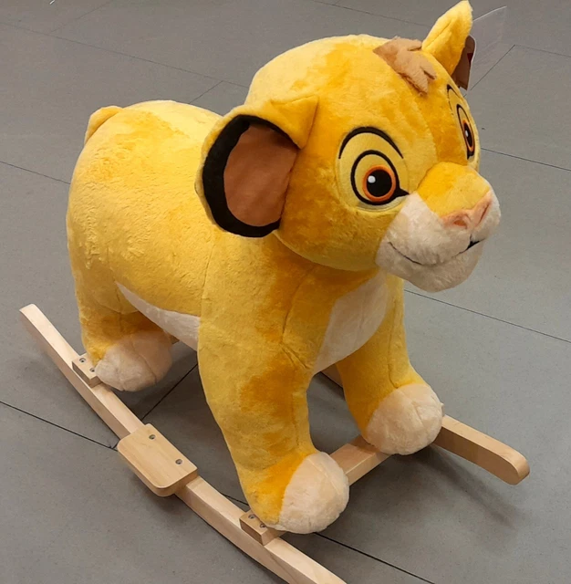 NEW DISNEY THE Lion King SIMBA Wooden Rocking Horse Plush Ride on Toy