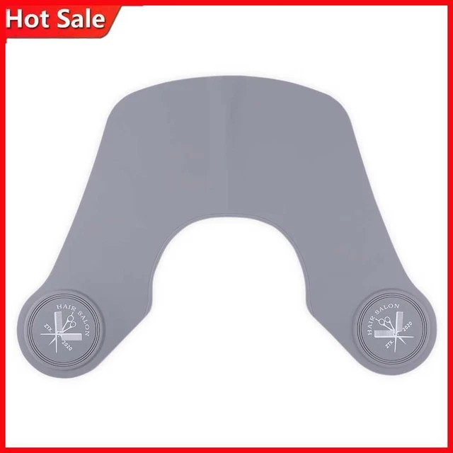 Waterproof Silicone Neck Cape Wrap Collar Shield Hair Coloring Tool (Grey)