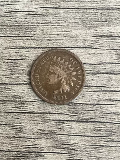 1871 Indian Head Cent Penny