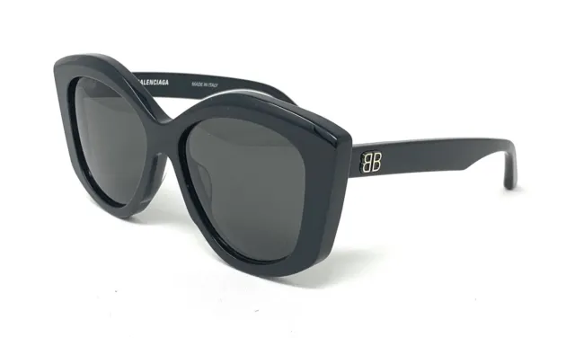 Gafas de sol para mujer Balenciaga BB0126S 001 negras brillantes 56 mm