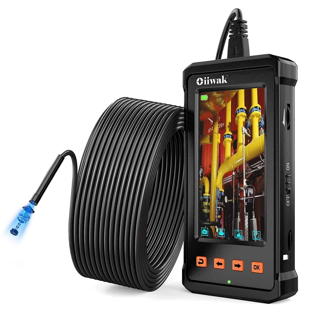 50FT Endoscope Inspection Camera,  Borescope Camera for Pipe Sewer Drain Plumbin