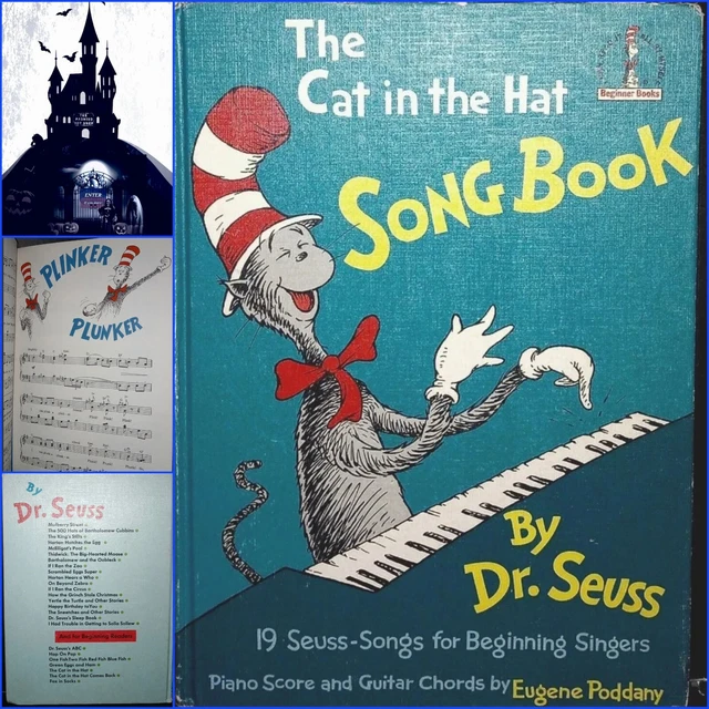 VINTAGE DR. SEUSS The Cat In The Hat Song Hardcover Book (1967) 122.22