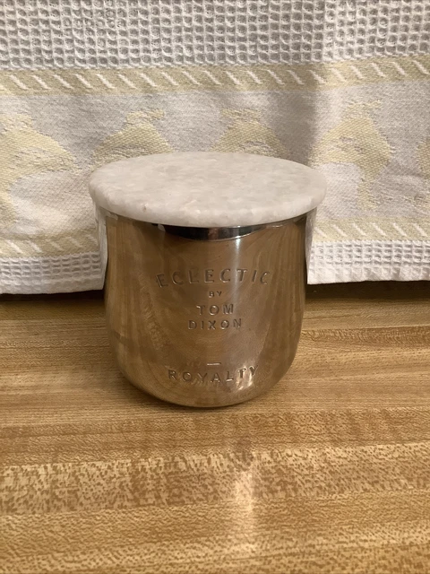 Eclectic By Tom Dixon Royalty Candle In Stainless Steel Jar Made In England