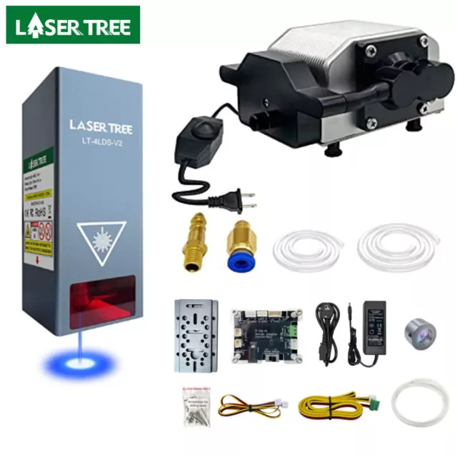 20W Optical Power Laser Cutting Module Engraver Tools with Air Assist Pump Kit