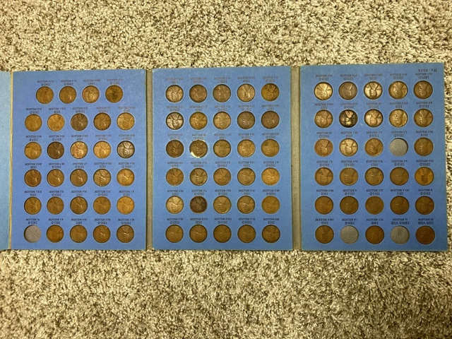 Lincoln Wheat Penny Cent Collection Album 1909 to 1940 85 of 89