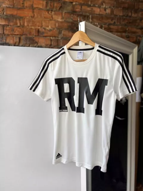 Adidas x FC Real Madrid T-shirt de sport à gros imprimé pour hommes Taille...