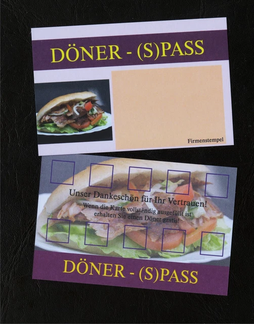 Bonuskarten Treuekarten Kundenkarten Döner Kebap Pass Dönerpass