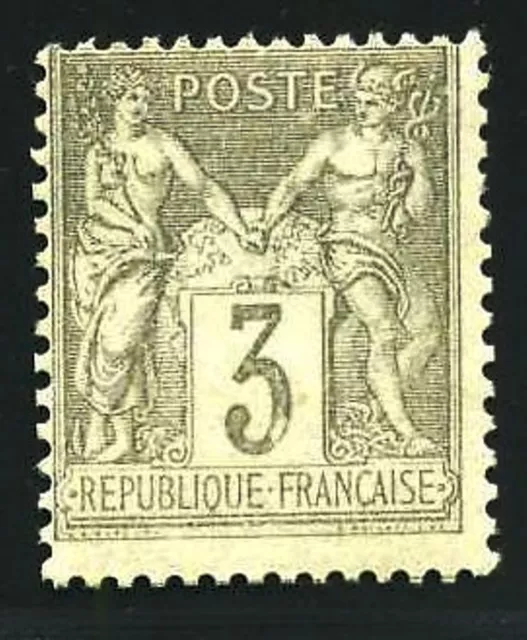 FRANCE STAMP TIMBRE YVERT ET TELLIER N° 87  " TYPE SAGE 3c GRIS " NEUF xx LUXE