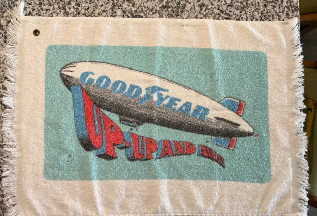 Goodyear Tire Blimp Advertising Golf Towel Vintage Collectible Memorabilia