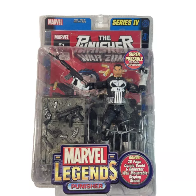 Marvel Legends Series IV The Punisher Warzone #1 Action Figure 2003 Toy Biz NEW
