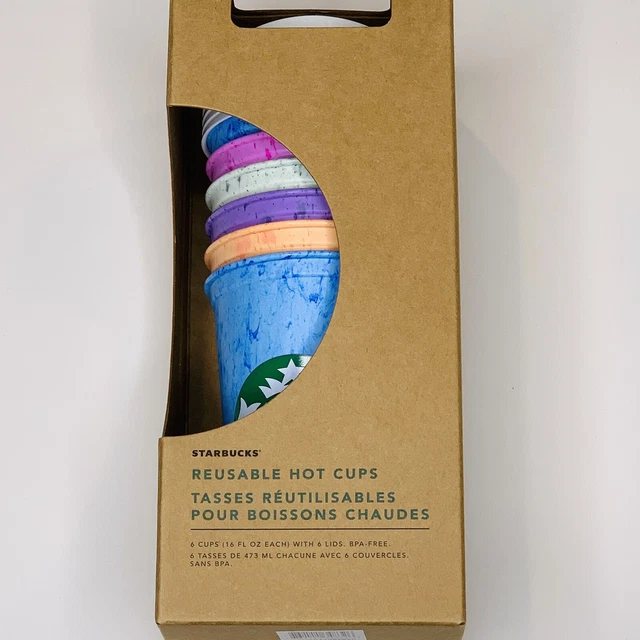 Starbucks reusable hot cups 6 pack summer 2019