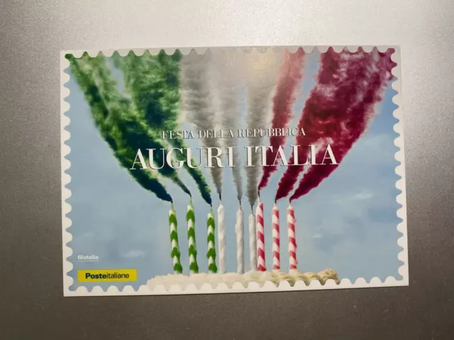 2023 Cartolina Filatelica Festa Repubblica Annullo su Francobollo Aeronautica