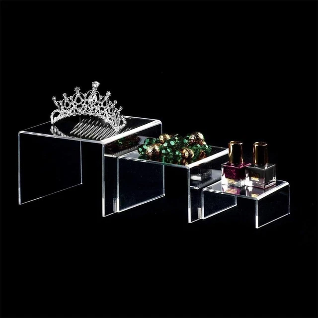 6 PCS ACRYLIC Display Risers, Clear Acrylic Riser Stand, Clear ...