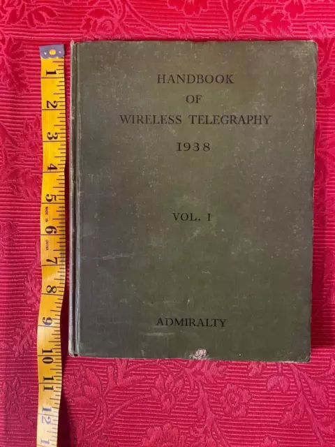 Handbook Of Wireless Telegraphy Vol I Admiralty REF00032