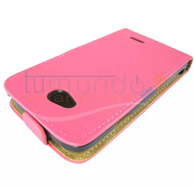 FUNDA de PIEL PREMIUM ROSA / FUCSIA ULTRA-SLIM para LG L90 D405N en ESPAÑA