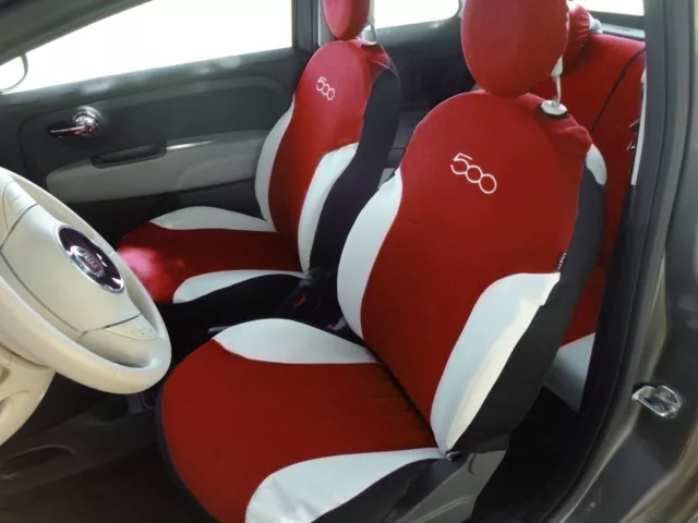 Housse de siège rouge Fiat 500 N/D