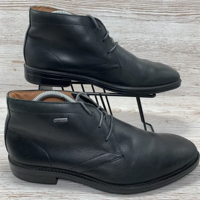CLARKS GORE-TEX BLACK Leather Men's Dress Ankle Boots Size UK 7 EU 41 £ ...