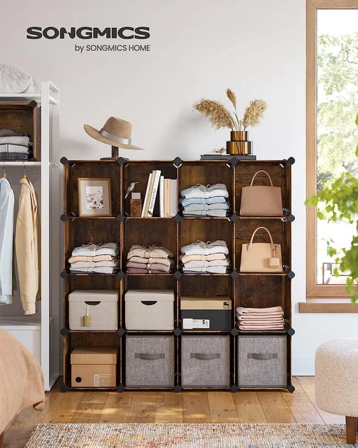 SONGMICS 15-CUBE STORAGE Unit, Shoe Rack, DIY Shelving Unit lpc442A01 £ ...