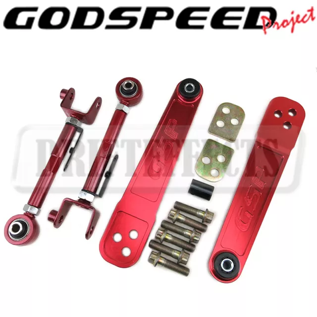 Godspeed 4-Piece Rear Lower Control Arm + Rear Camber Kit For 2002-06 Honda CR-V