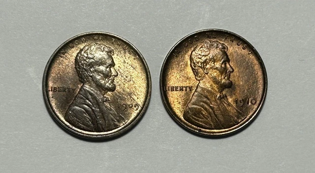 1909 Bu And 1910 Bu Lincoln Cent