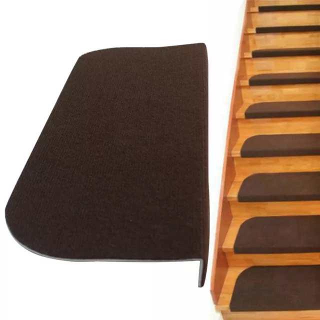 13pcs Non-Skid Stair Treads Mat Carpet Cover Protection Pad Washable 21.7x9.5''