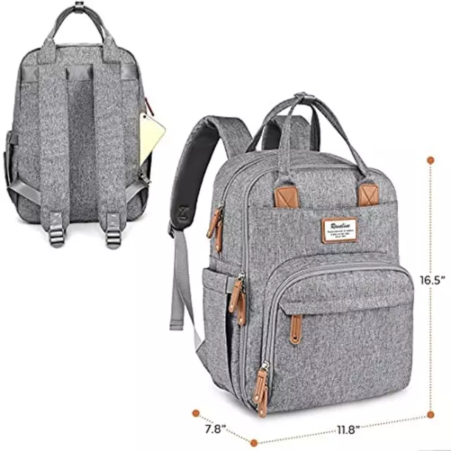 RUVALINO Diaper Bag Backpack, Multifunction Travel Back Pack Maternity Baby Chan 8