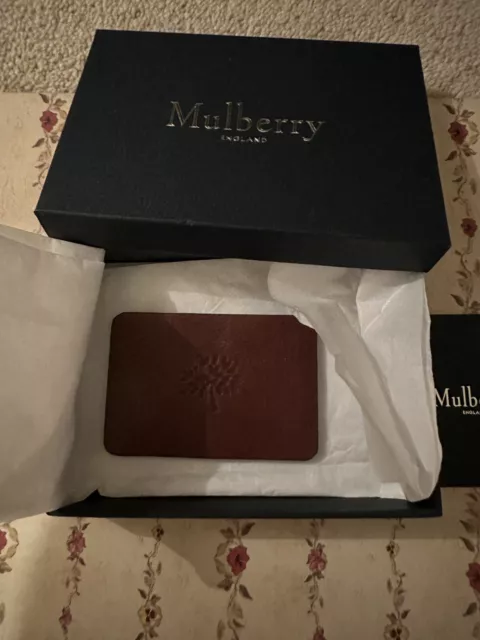 Mulberry England Vintage Designer Leather Compact Mirror, Dimension 7.5 X 5 cm,