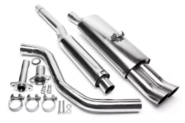 Sistema di scarico TA Technix 2x76 mm DTM, VW Polo 86C, 86-94