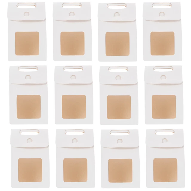 12 cajas de embalaje de ventana transparente cajas individuales para cupcakes cajas envolventes de panadería