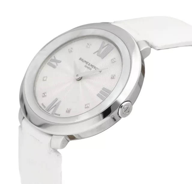 Baume & Mercier Promesse Silver Dial 34mm Quartz Ladies Watch M0A10177 2