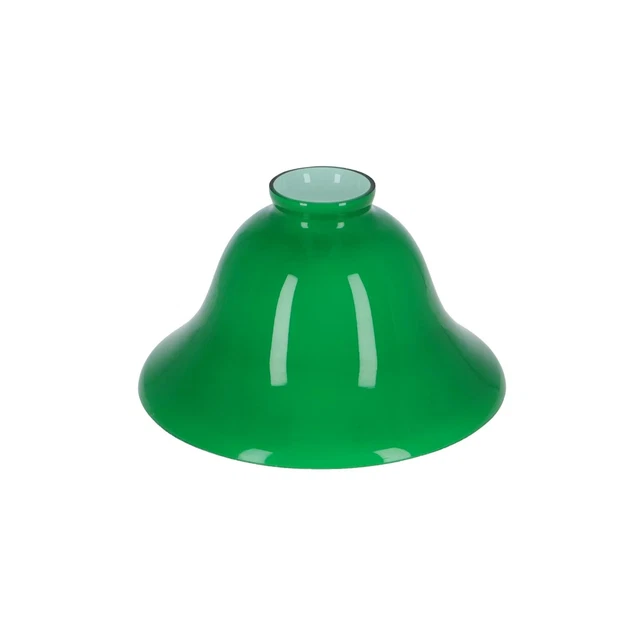 Vetro Di Ricambio Per Lampada Ministeriale/da Banchiere – Colore Verde Opalino, Diametro 25 Cm, Altezza 12.5 Cm