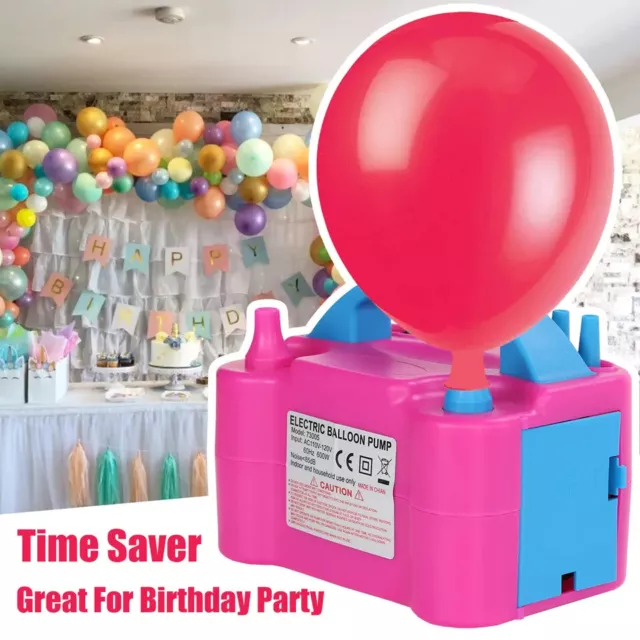 Electric Balloon Pump Portable High Power Air Inflator Wedding Birthday Party UK