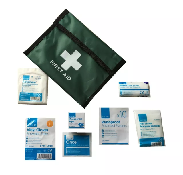 AA First Aid Kit Bag Medical Emergency Kit. Travel Home Car Taxi Workplace