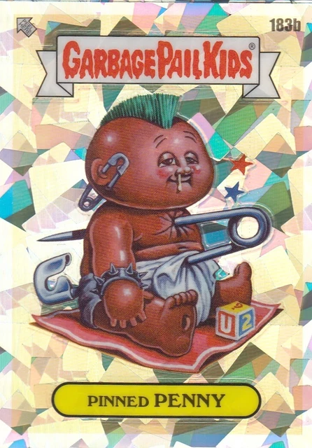 Pinned Penny Topps Chrome Garbage Pail Kids Series 5 Atomic Refractor #183B 2022