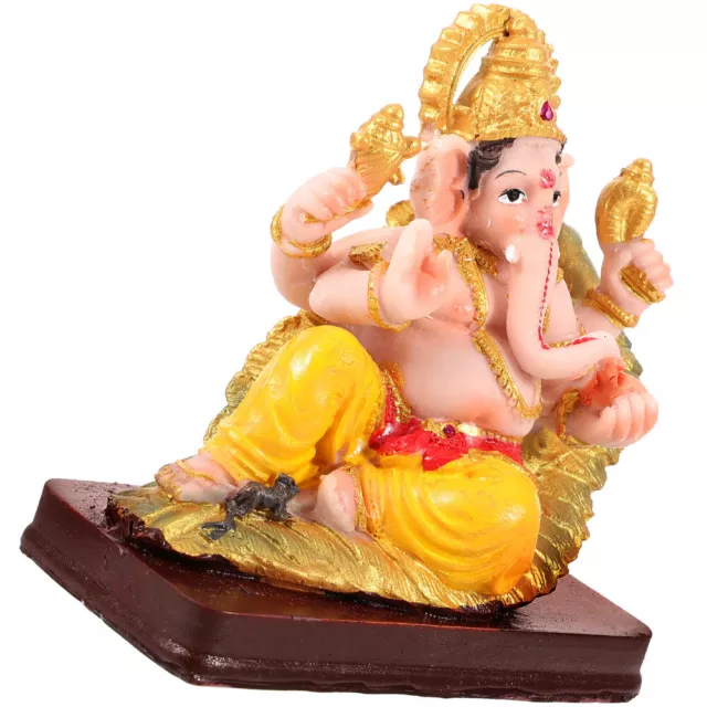 ganesha buddha figurine Color Painted Ganesha Statue Craft Indian Elephant Head