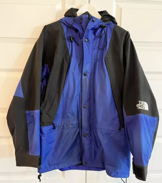 Vintage 90’s The North Face Gore Tex Blue Waterproof Rain Snow Jacket Men’s SZ M