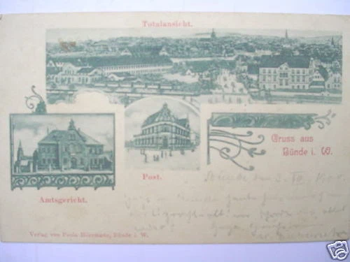4125 Ak Frets Westphalia Railway Station Gericht Post 3.8.1900