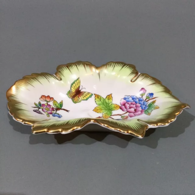 Harland Porcelain Hungary “ Queen Victoria “ Leaf Dish