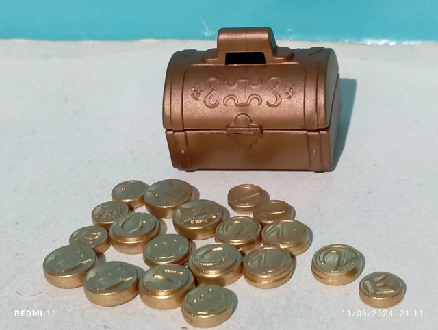 Coffre Au Trésor PLAYMOBIL Pirates - 30 Pièces D’or Doubles - Accessoire Pour Figurines - Univers Médiéval Pirate