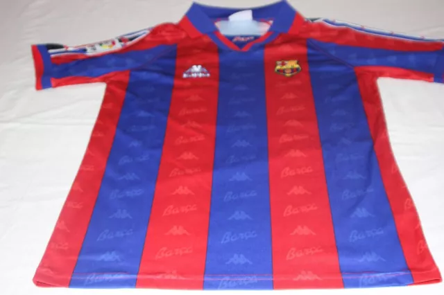 Camiseta De Futbol Oficial Antigua Del F.c Barcelona De Marca Kappa Talla S