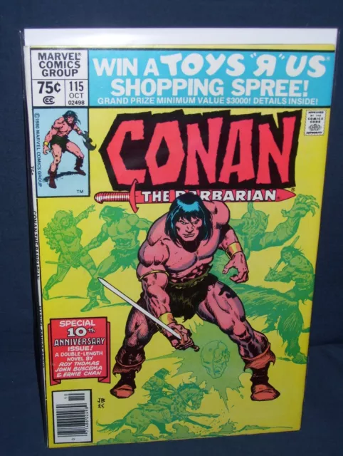 Conan the Barbarian #115 Marvel Comics 1980 with Bag and Board