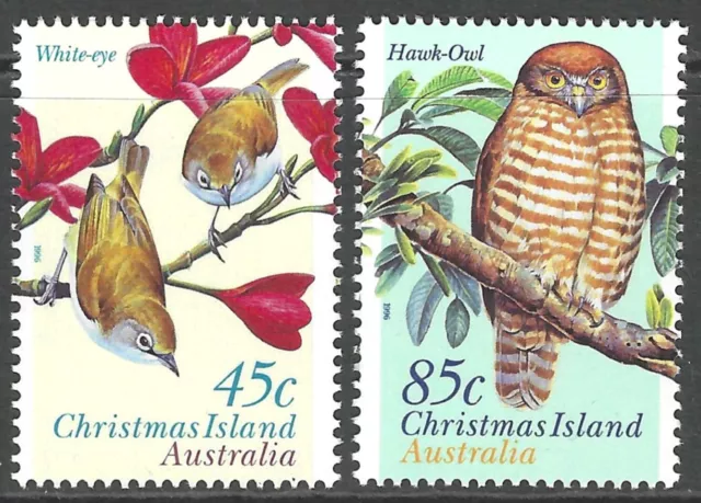 Christmas Island - 1996 Land Birds - Complete Set of 2 MNH