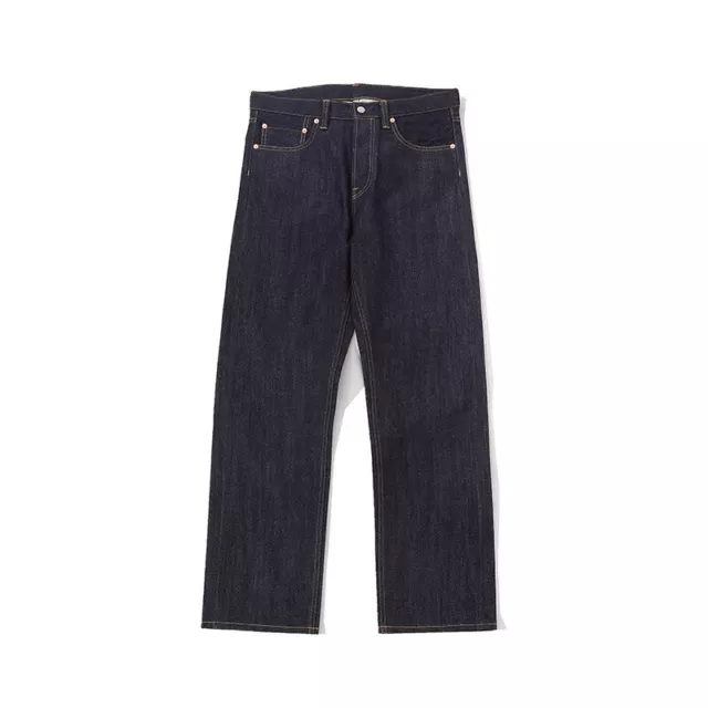 Men's Retro 14OZ Cotton Selvedge Denim Trousers Casual Straight Jeans Pants Raw